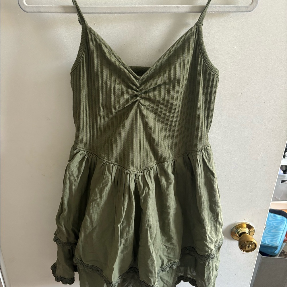 Aerie “At the Barre” mini dress- Olive- Large